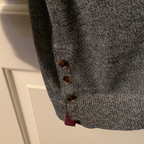 Skies are Blue grey heathered cardigan with side buttons long sleeves size 3x - Picture 5 of 10